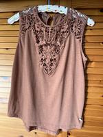Top Bluse Tunika XS 34 Only braun beige Spitze Häkel Hippie Niedersachsen - Oldenburg Vorschau