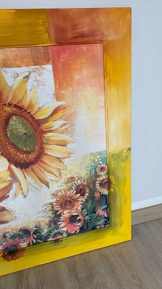 Gemälde Sonnenblumen Bild Aquarell Leinwand in Radebeul