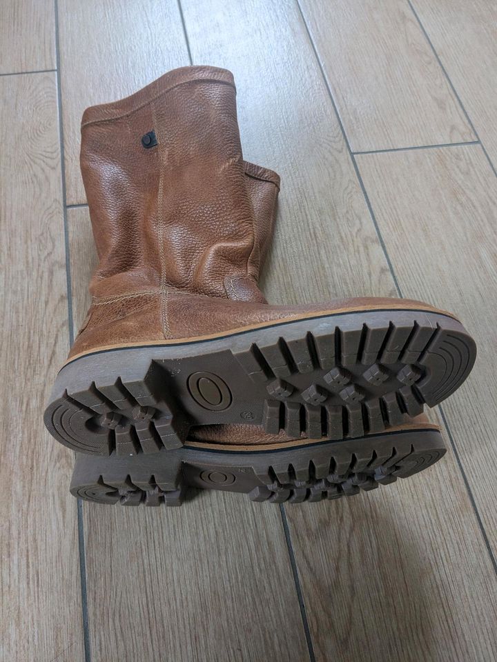 Boots, neu, Größe 38, Leder in Cognac-Farbe in Werder (Havel)
