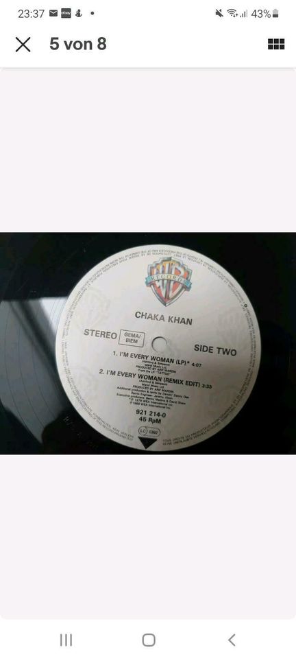 Chaka Khan - I'm Every Woman (Remix) (12" PC) Vinyl Schallplatte in Augsburg