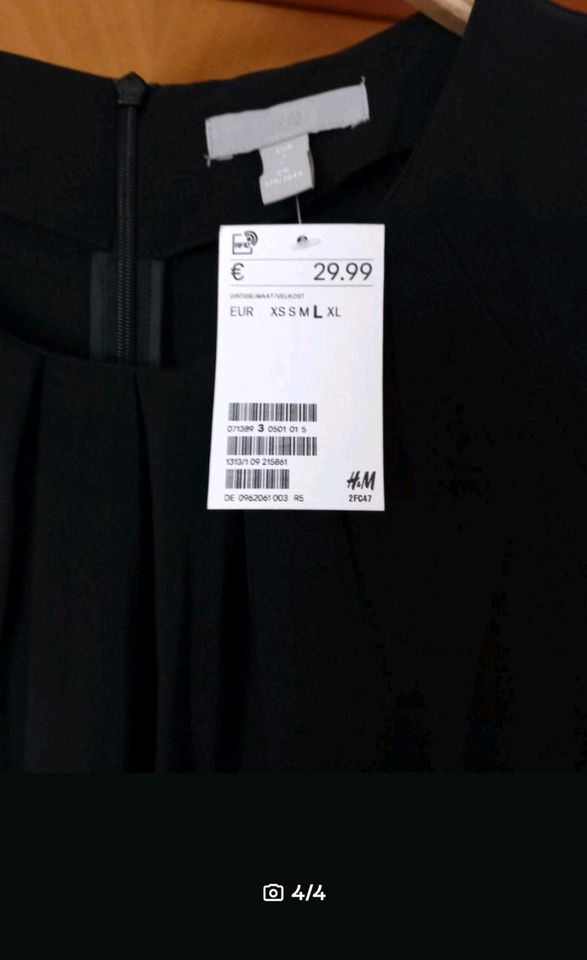 Kleid von H&M Gr. L mit Gürtel, schwarz, NEU in Wartenberg