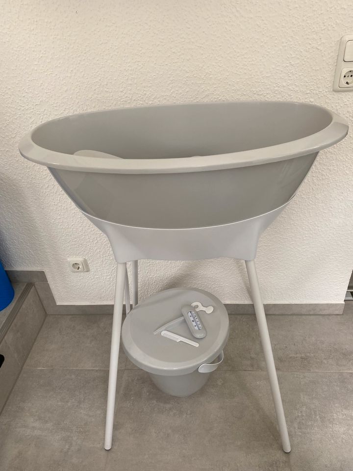 Babybadewanne Luma® Babycare Bade- und Pflegeset Light Grey in Tiefenort