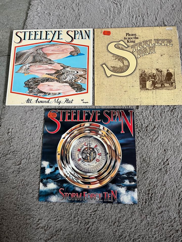 3 Steeley Span Schallplatten Vinyl LPs Plattensammlung in Wesel