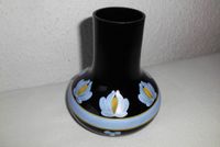 Vase Glas, schwarz hellblau bemalt H 12,5cm Ø 10,5cm – DDR-Zeit Sachsen - Zwickau Vorschau