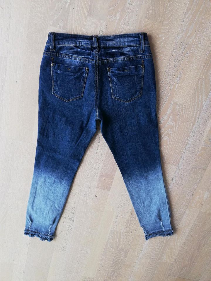 Skinny Jeans Rainbow cropped farbverlauf Gr. 34 in Wunsiedel