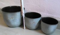 Übertopf (Set mit 3 Stück)  Blumentopf  Keramik, rund, groß Sachsen - Annaberg-Buchholz Vorschau