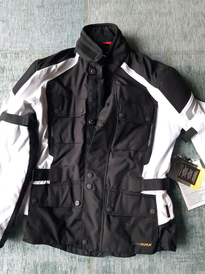 Mohawk Motorradjacke Cordura EVO Herrenjacke schwarz weiß in Alfter