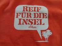 s.Oliver T-Shirt "REIF FÜR DIE INSEL" Gr. 116/122 NEU mit Etikett Baden-Württemberg - Plankstadt Vorschau