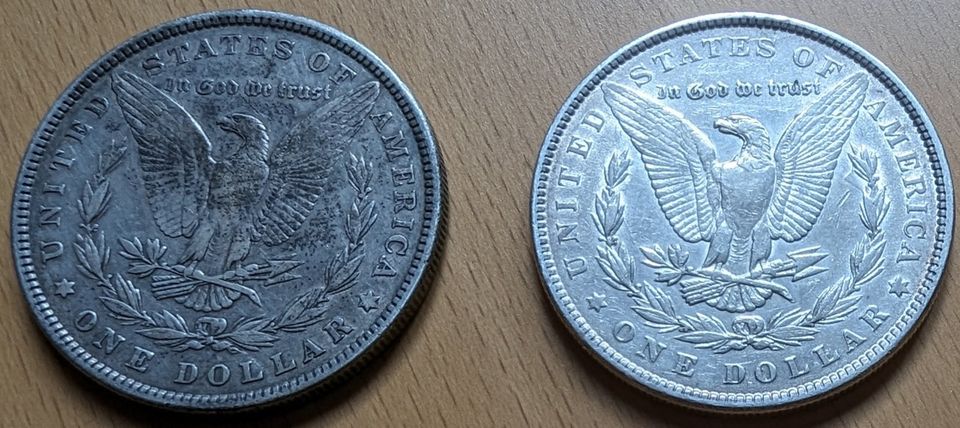 USA 1 Dollar Morgan (2x) 1882 1887 in Braunschweig