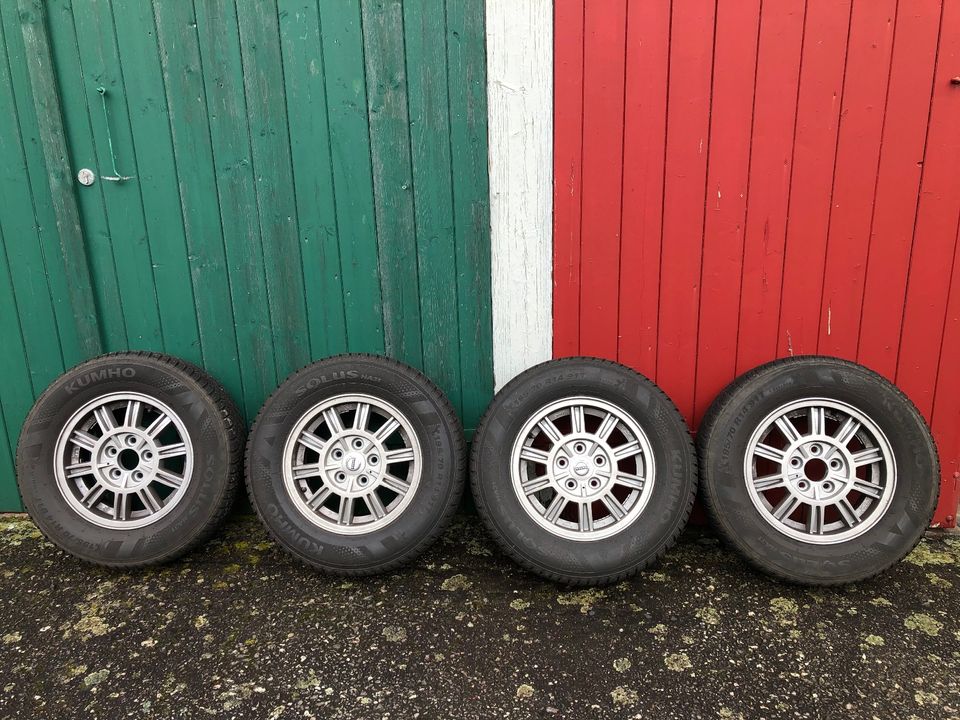 4 Orig. Volvo 240 Alufelgen m. Ganzjahresreifen, 7mm, 195/70R14 in Varel