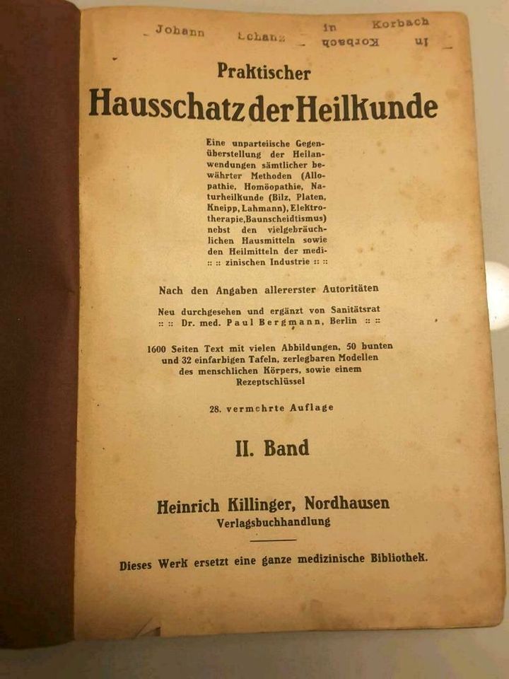 Praktischer Hausschatz der Heilkunde Band 1 und 2 in Nörten-Hardenberg