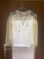 Boho Bluse mit Kordeln naturweiß Gr. 36-38 Hessen - Braunfels Vorschau