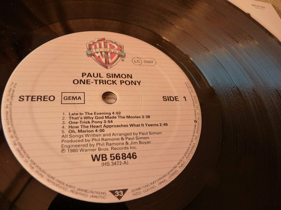 PAUL SIMON "one trick pony", Vinyl Schallplatte in Merching