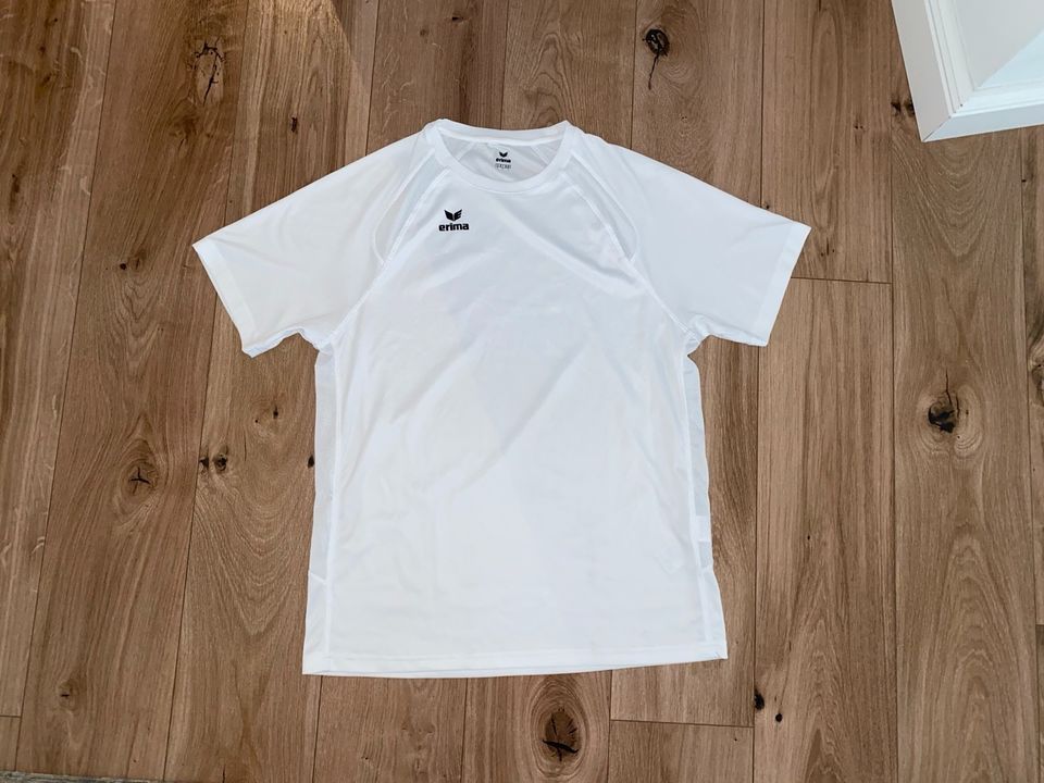 REDUZIERT-WIE NEU - Herren Sport Shirt von erima Gr. L weiß in Bad Homburg