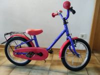 Kinderfahrrad 16" fahrbereit   rot/blau mit weißen Punkten Bayern - Hattenhofen Vorschau