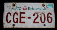 NUMMERNSCHILD MIT PLAKETTE - ORIG. AUS NEW BRUNSWICK KANADA (6) Sachsen - Elsterheide Vorschau