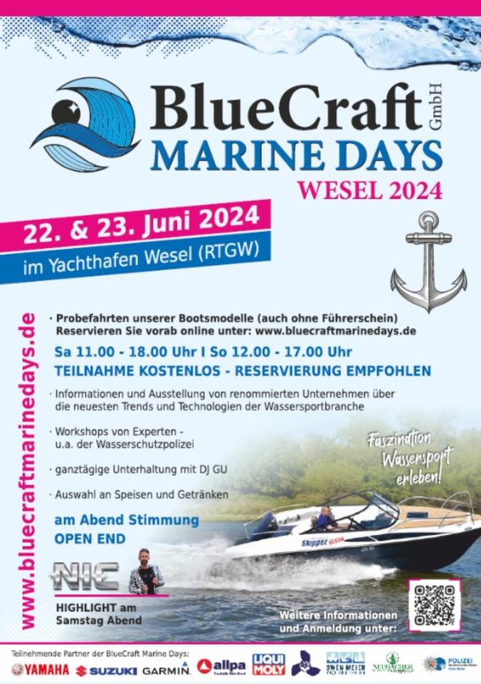 NEU Sportboot Tender Blue Sloep 2155 Sloepen mit 60 PS Suzi in Wesel