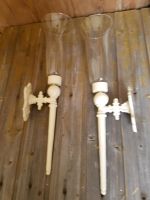 2 er Set Kerzenhalter Eisen GlasTerasse shabby Sachsen - Krauschwitz Vorschau