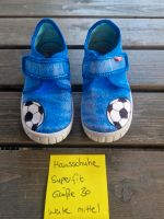 Superfit Hausschuhe Fussball blau weite Mittel gr.30 Hessen - Gründau Vorschau