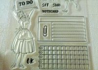 Clear Stamps Stempel Vintage Woman To Do Liste 50th 60th Rheinland-Pfalz - Lauterecken Vorschau