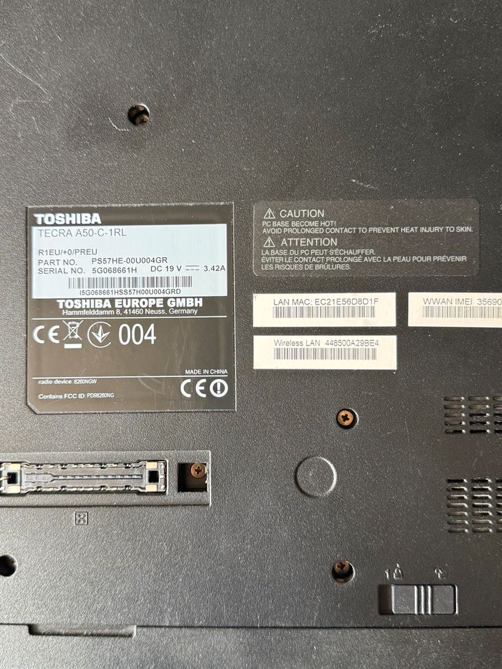 Laptop Toshiba TECRA A50-C-1RL in Rheinberg