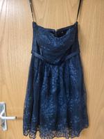 Kleid dunkelblau mit Spitze und Glitzer Niedersachsen - Bassum Vorschau