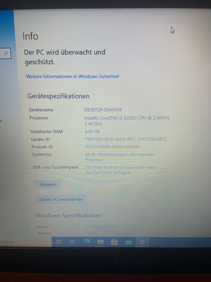 Notebook 15 Zoll I5 4GB RAM in Obernkirchen