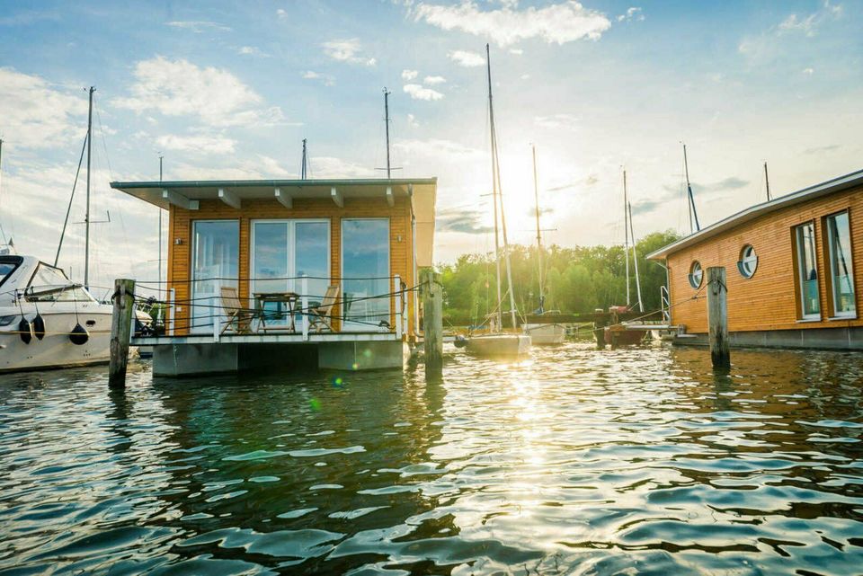 ♥Hausboot Usedom♥ Panoramablick aufs Wasser in Trassenheide