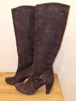 Traumhafte italienische  Wildleder Stiefel Gr 38 dunkelbraun Bayern - Bamberg Vorschau