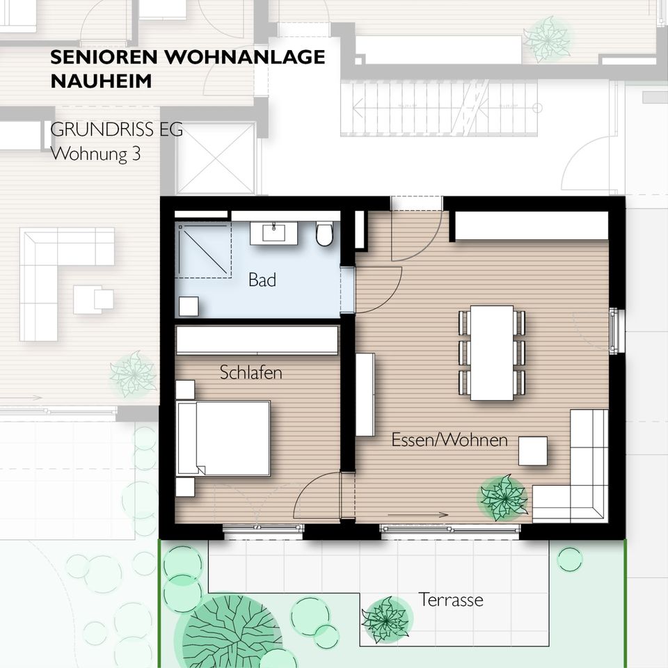 Senioren Wohnanlage Nauheim, 2-Zimmerwohnung Nr. 3 in Nauheim