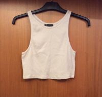 Zara Crop Top Hemd Rip Top Gerippt Weiß Baumwolle Gr. S Baden-Württemberg - Mannheim Vorschau