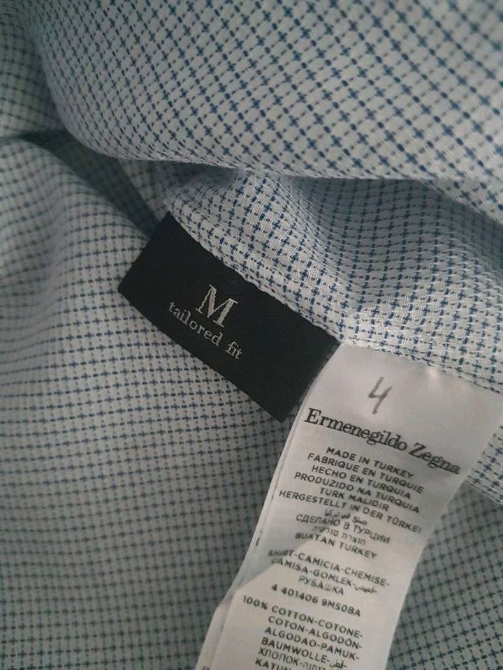 Business Luxus Hemd Ermenegildo Zegna  Hemd M Blau VK 395 Euro in Witten