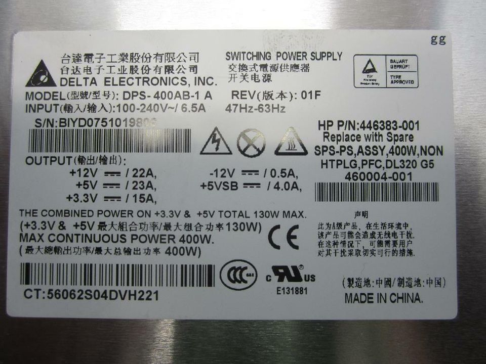 Netzteil Power Supply DPS-400AB-1 A 400 W Delta Elektronics in Neudorf-Bornstein