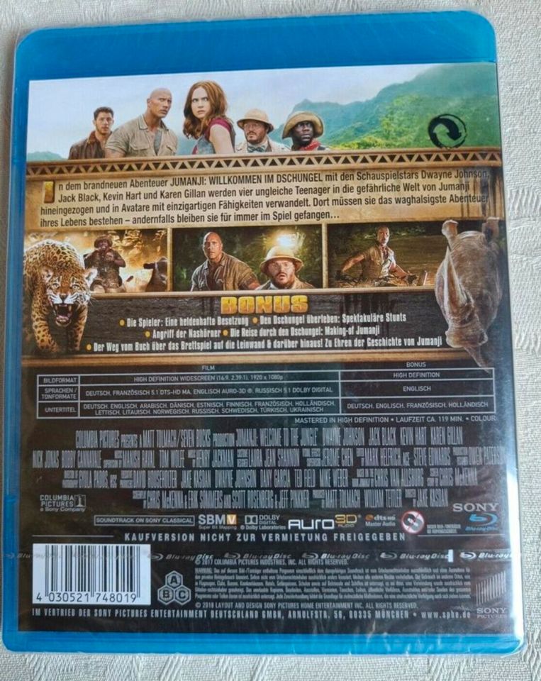 -- Jumanji - Willkommen im Dschungel Blu-ray - Neu -- in Winsen (Aller)