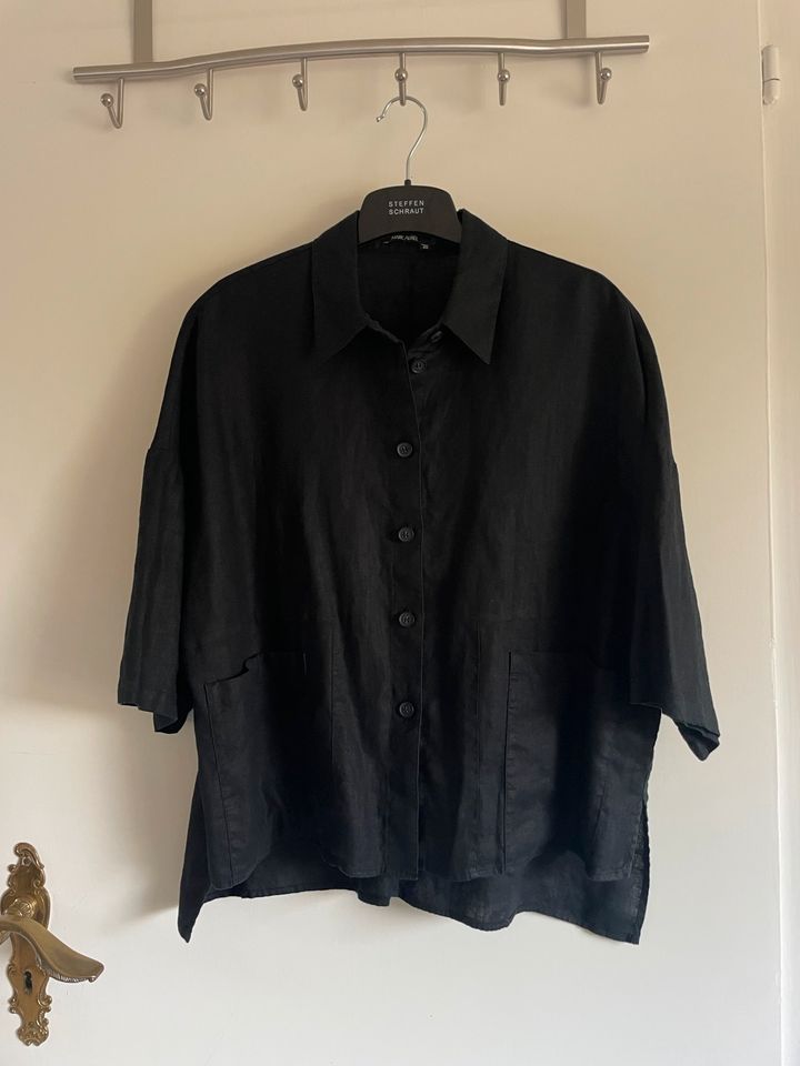 Marc Aurel kurzärmlige Hemdbluse schwarz Gr. 40 in Mülheim (Ruhr)