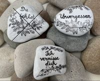 Bemalte Steine, Trauerstein, Unvergessen, ich vermisse dich, Acry Niedersachsen - Sehnde Vorschau