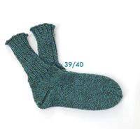 39/40  schöne Socken Türkis-Petrol handgestrickt 4-fäd Wollsocken Nordrhein-Westfalen - Schloß Holte-Stukenbrock Vorschau