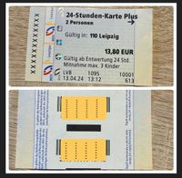 Fahrschein/Ticket, Zone 110 Leipzig, 24-Stunden-Karte, ungenutzt Leipzig - Leipzig, Zentrum Vorschau