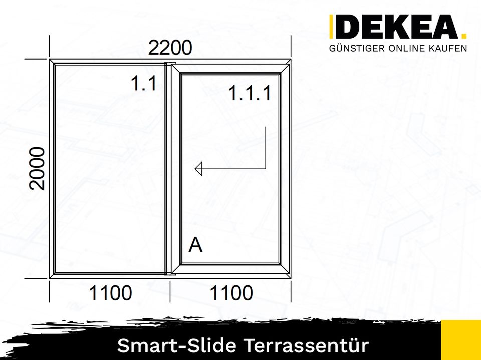 Fenster Smart Slide nach Maß Schiebefenster Balkontür Kunststoftür 220 x 200 Tür Schiebetür Kunststofffenster Eingangstür Haustür Außentür Dreifachverglasung Schaufenster Hebe-Schiebe-Tür Terrassentür in Dresden