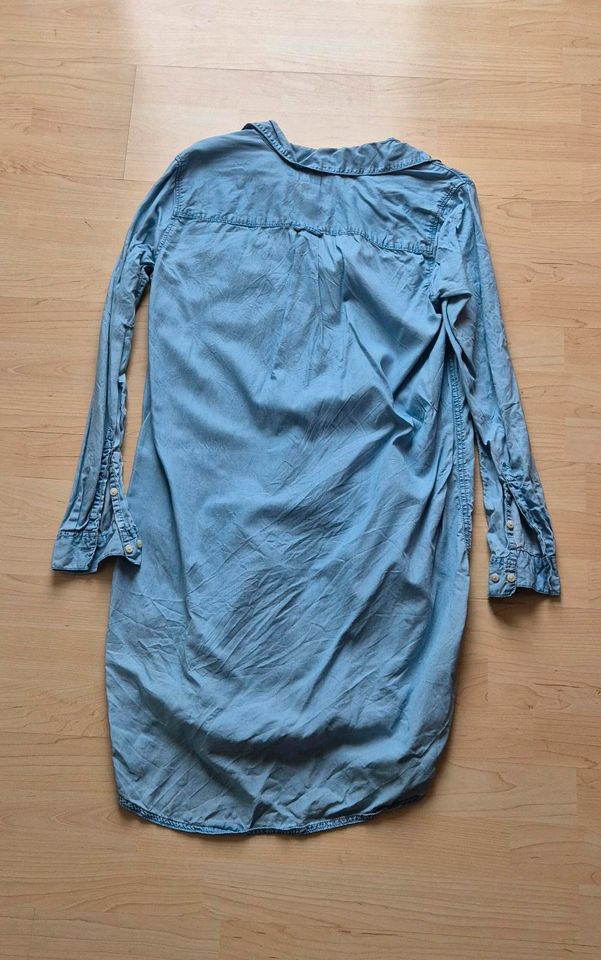 H&M L.O.G.G. LOGG Longbluse Jeans Kleid Lyocell 36 in Eggenstein-Leopoldshafen