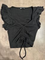 Zara cropped t Shirt mit Volant schwarz s neu Bayern - Nersingen Vorschau