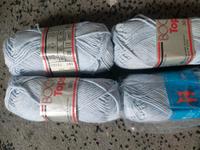 4x Strickgarn hellblau Nr 8 Baumwolle 200g Häkelgarn Wollknäuel Nordrhein-Westfalen - Erkrath Vorschau