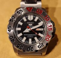 Seiko 5 Sports Baby Black Monster Day Date 7S36-03D0 Thüringen - Waltershausen Vorschau