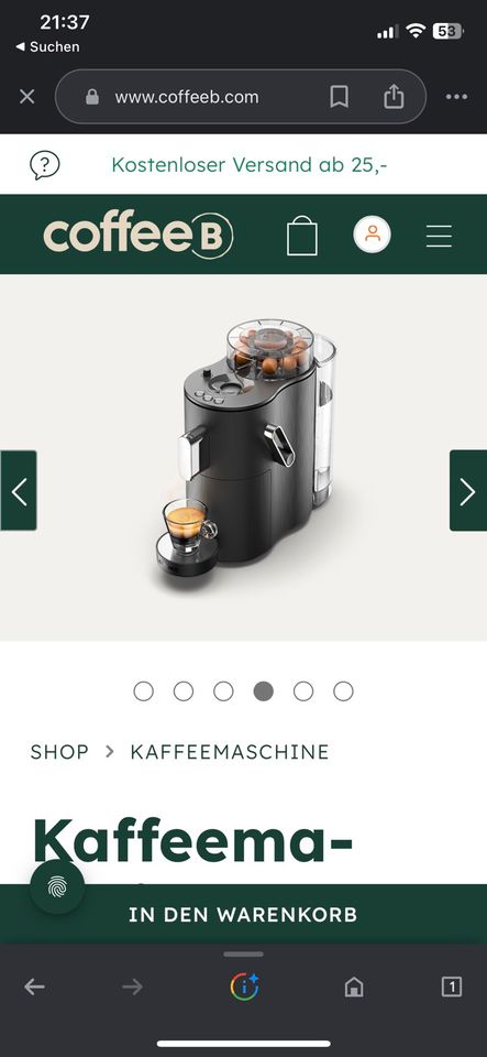 Kaffeemaschine Globe - Coffee B in Stuttgart