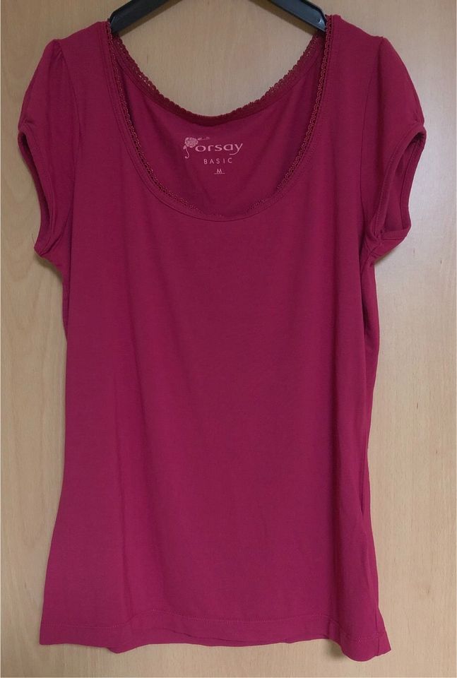 BASIC T-Shirt von orsay Größe M in pink Rundhals in Rodgau