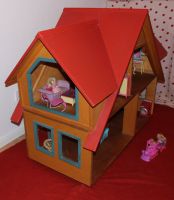 Barbie Haus aus Holz mit Einrichtung Niedersachsen - Aurich Vorschau