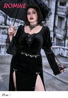 ROMWE gothic Bluse Spitze Samt Volant Ärmel witchy elegant Brandenburg - Bernau Vorschau