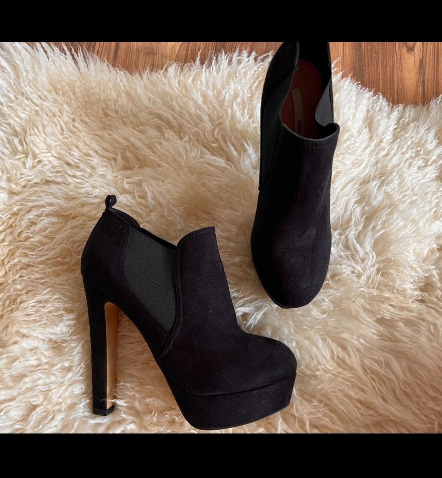 Süße Wildleder Ankle Booties Highheels Plateau  Stiefelette in Kiel