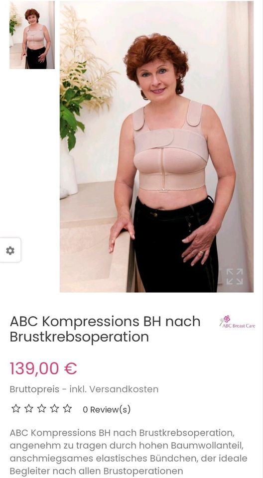 ABC Kompressions BH +Stuttgarter Gürtel EU 105 B C beige neu OVP in Isernhagen