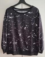 Schwarz weißer Pullover mit Muster Hessen - Bad Emstal Vorschau